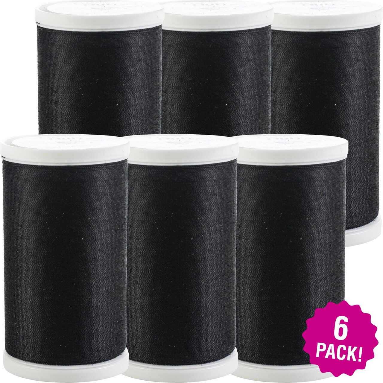 Multipack of 6 - Coats Dual Duty XP General Purpose Thread 500yd-Black